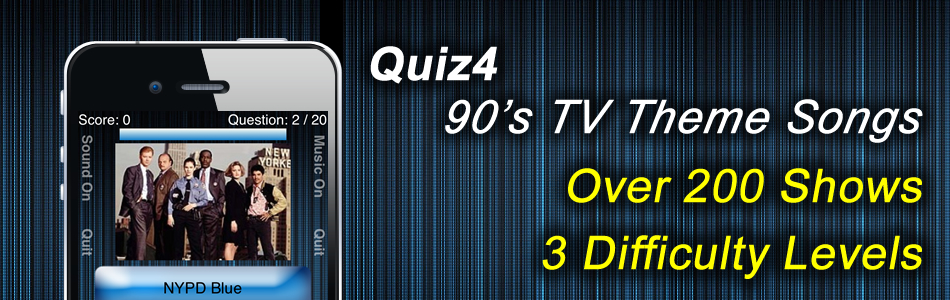 Quiz4 90s TV Theme Songs in the iOS App Store
